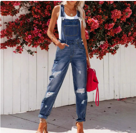 The Ripped Denim Overall