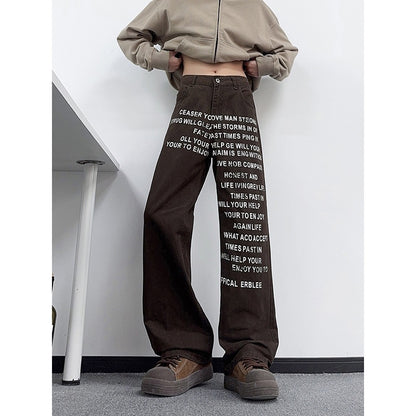 The Letter Print Jean