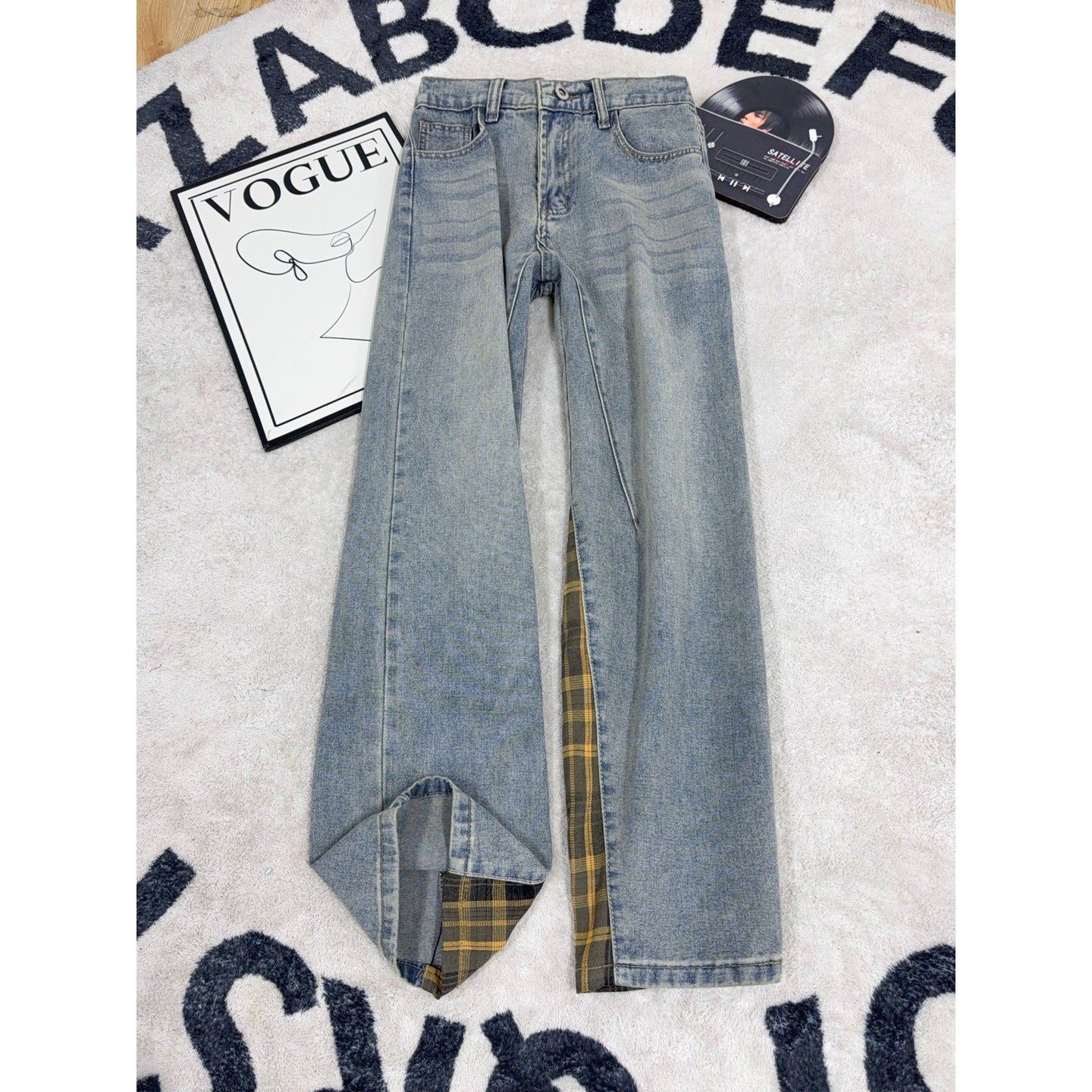 The Patchwork Plaid Jean