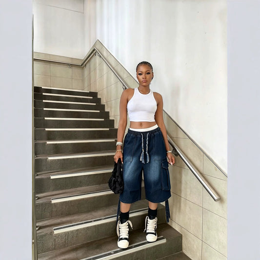 The Drawstring Workwear Crop