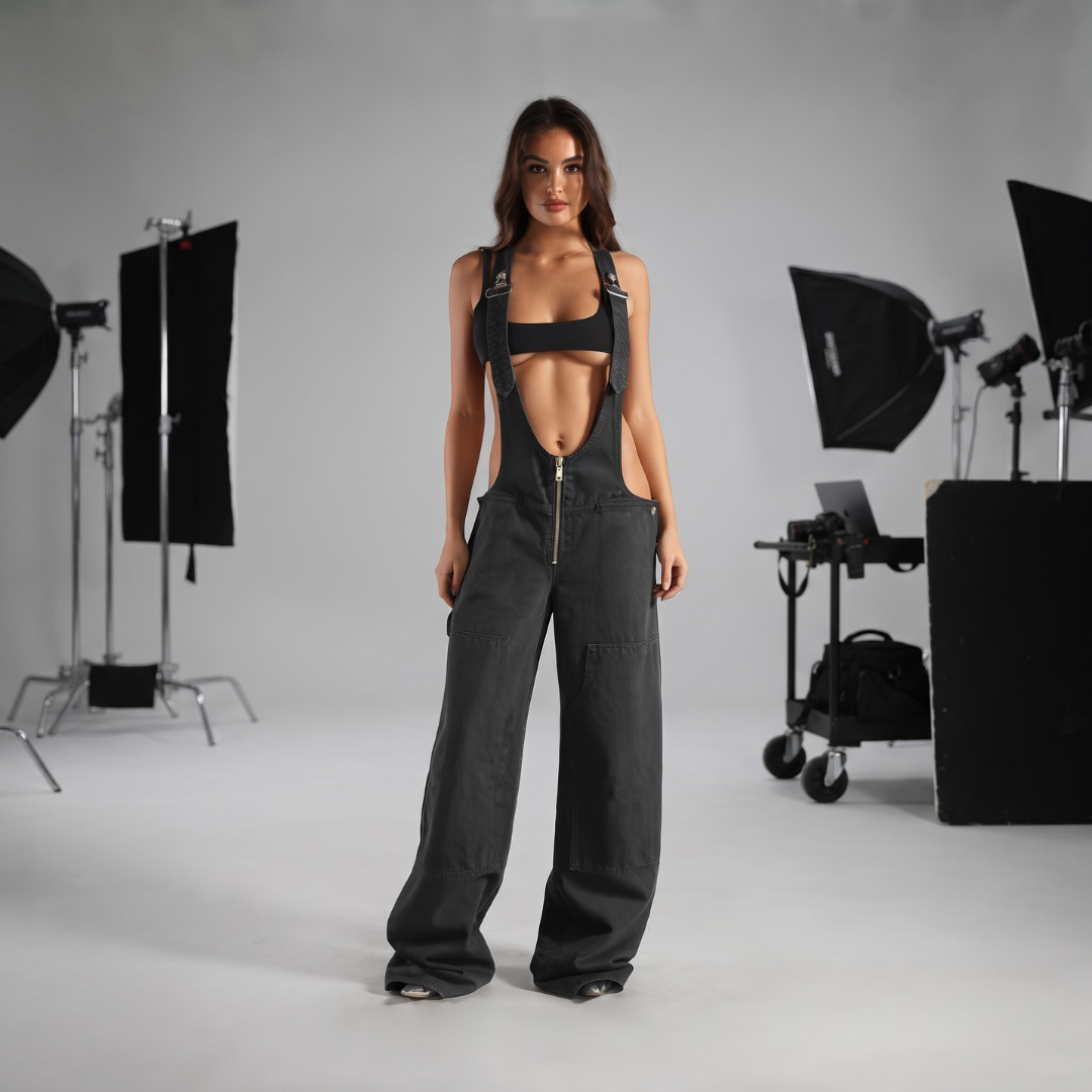 The Zip Denim Overall
