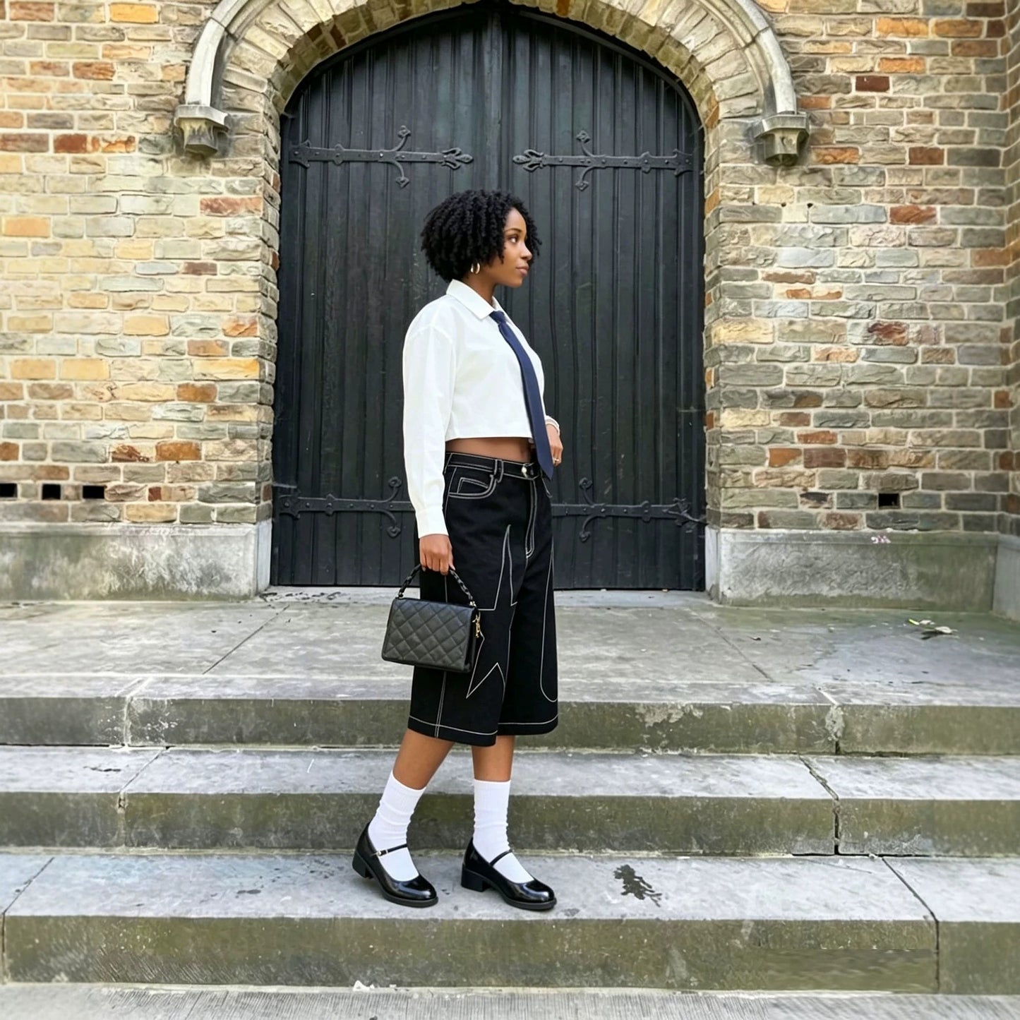 The Star Embroidery Crop