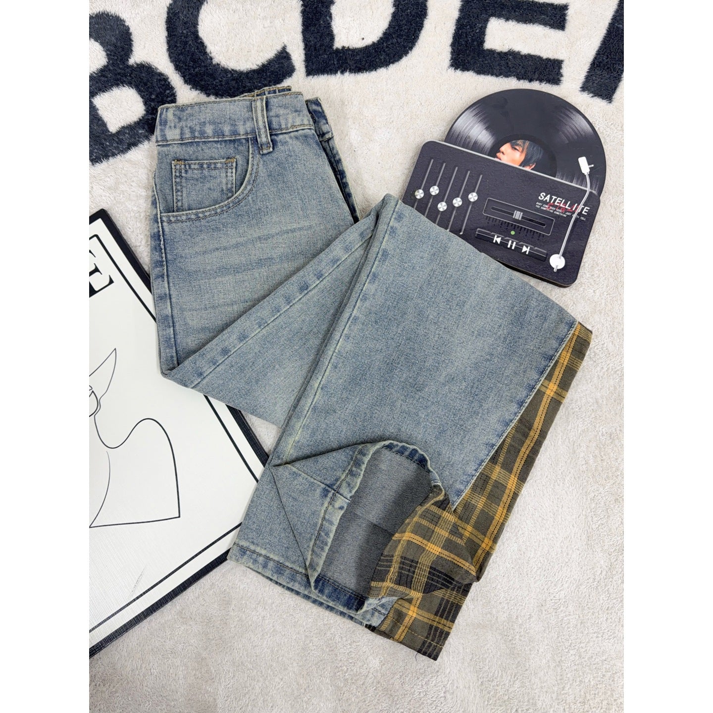 The Patchwork Plaid Jean