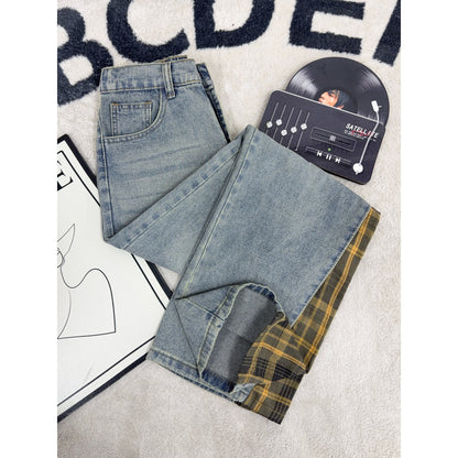 The Patchwork Plaid Jean