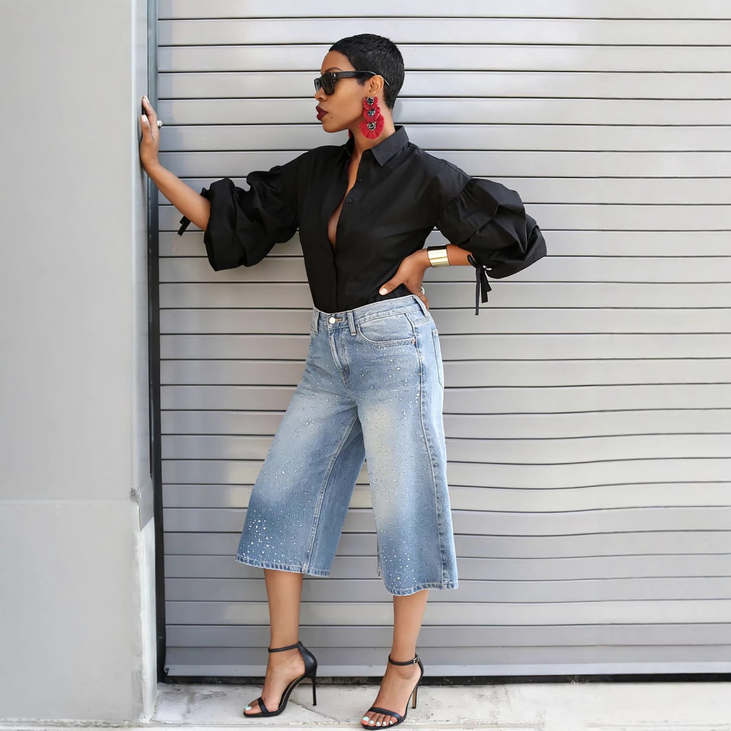 The Studded Bleached Crop