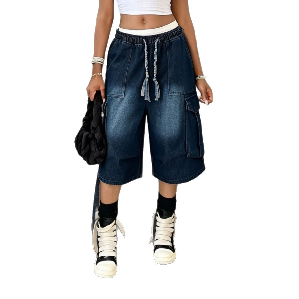 The Drawstring Workwear Crop