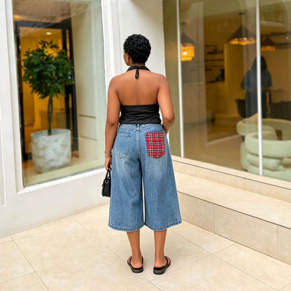 The Checkered Patchwork Jean