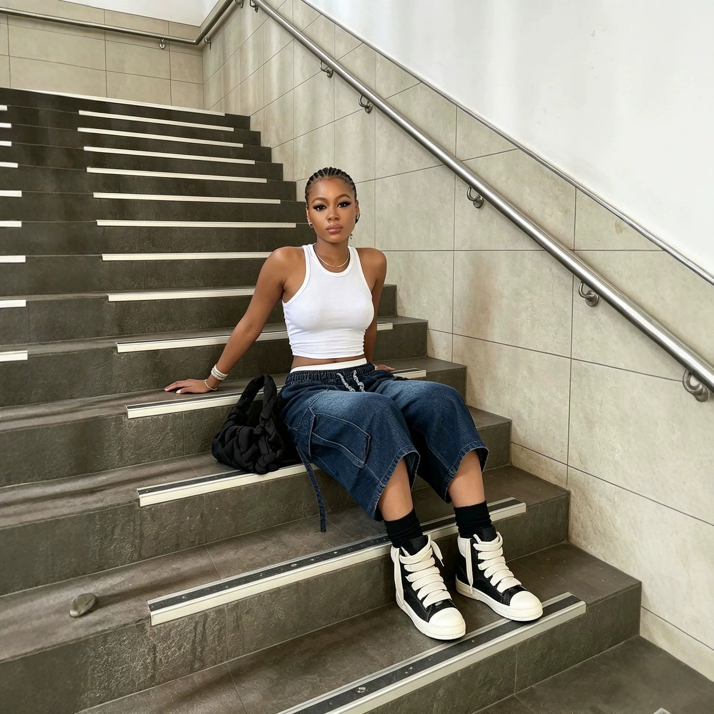The Drawstring Workwear Crop