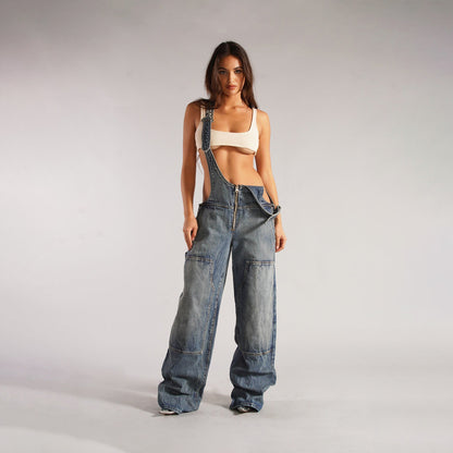 The Zip Denim Overall