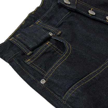 Collage workwear denim cropped pants