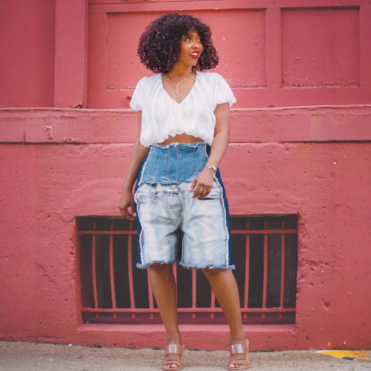 The Patchwork Panel Short