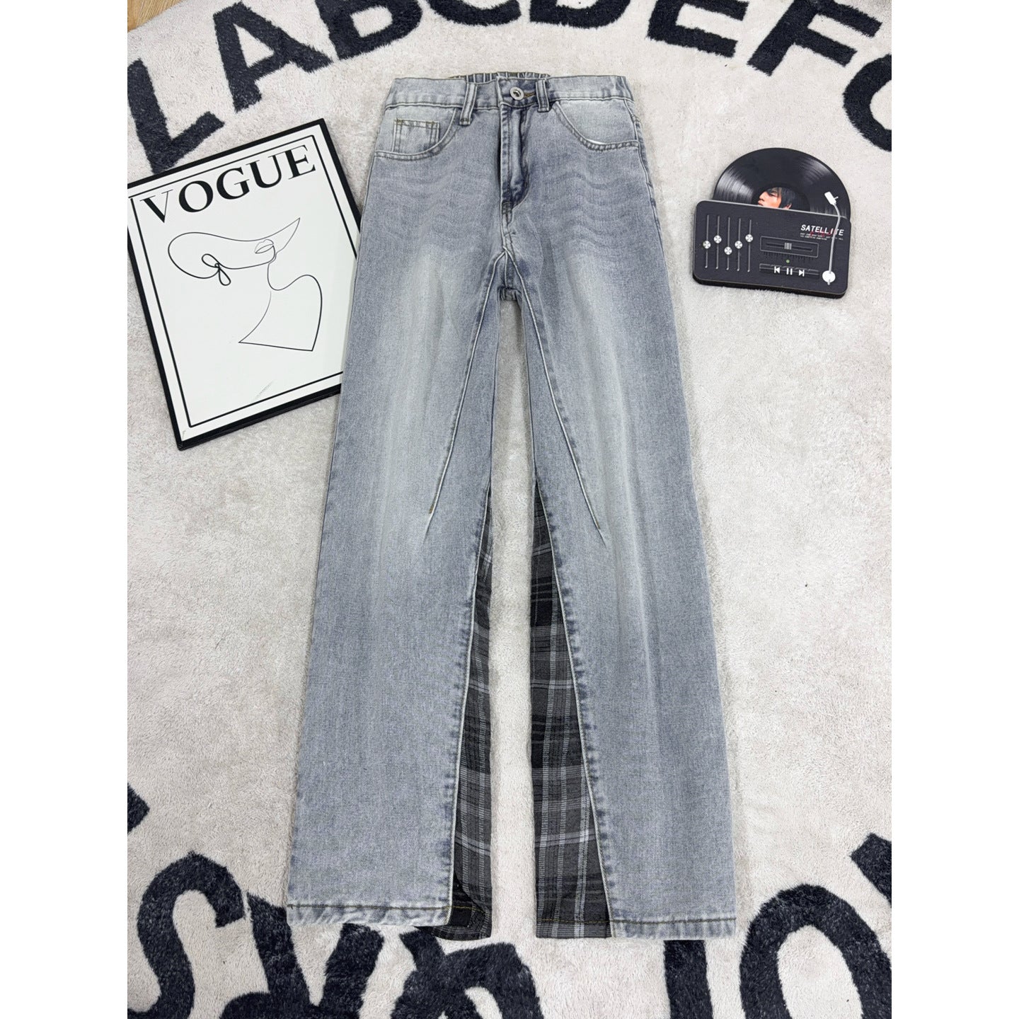 The Patchwork Plaid Jean