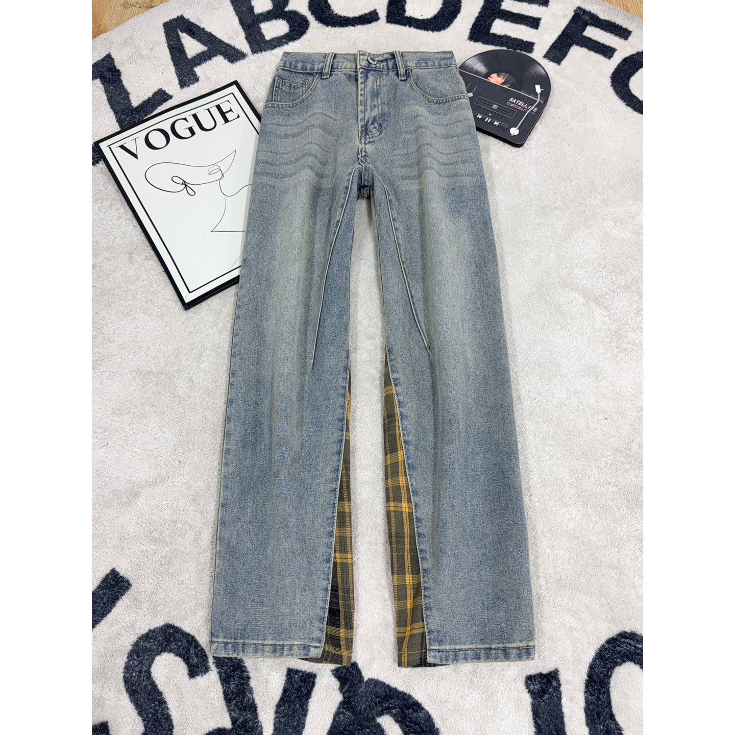 The Patchwork Plaid Jean