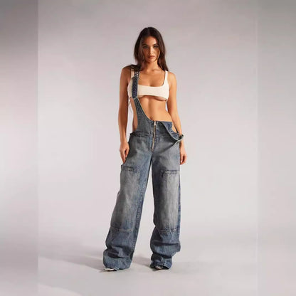 The Zip Denim Overall