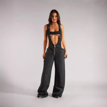 The Zip Denim Overall