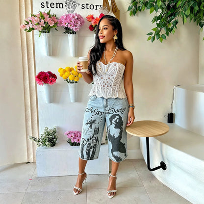 The Graffiti Print Jean